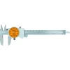 Dial Caliper: 6", 0.001000" Graduation, 0.1000" per Revolution, 0.0010" Accuracy, Stainless Steel Jaws