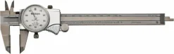 Dial Caliper: 6", 0.001000" Graduation, 0.1000" per Revolution, 0.0010" Accuracy, Carbide-Tipped Jaws