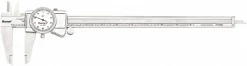 Dial Caliper: 12", 0.001000" Graduation, 0.1000" per Revolution, 0.0010" Accuracy, Stainless Steel Jaws