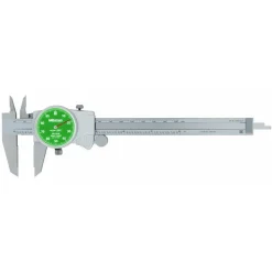 Dial Caliper: 6", 0.001000" Graduation, 0.1000" per Revolution, 0.0010" Accuracy, Stainless Steel Jaws
