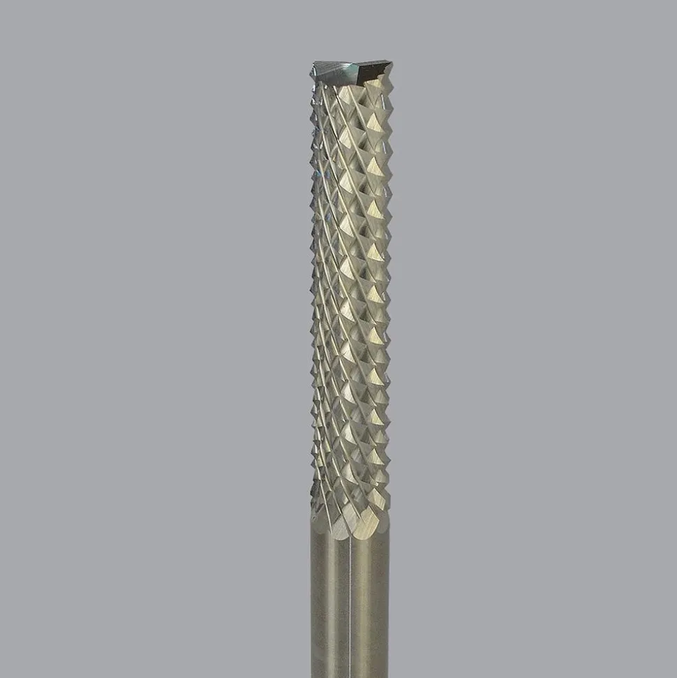 Diamond-Pattern Router Bit: 3/8" Dia, 3/8" Shank Dia, End Mill End