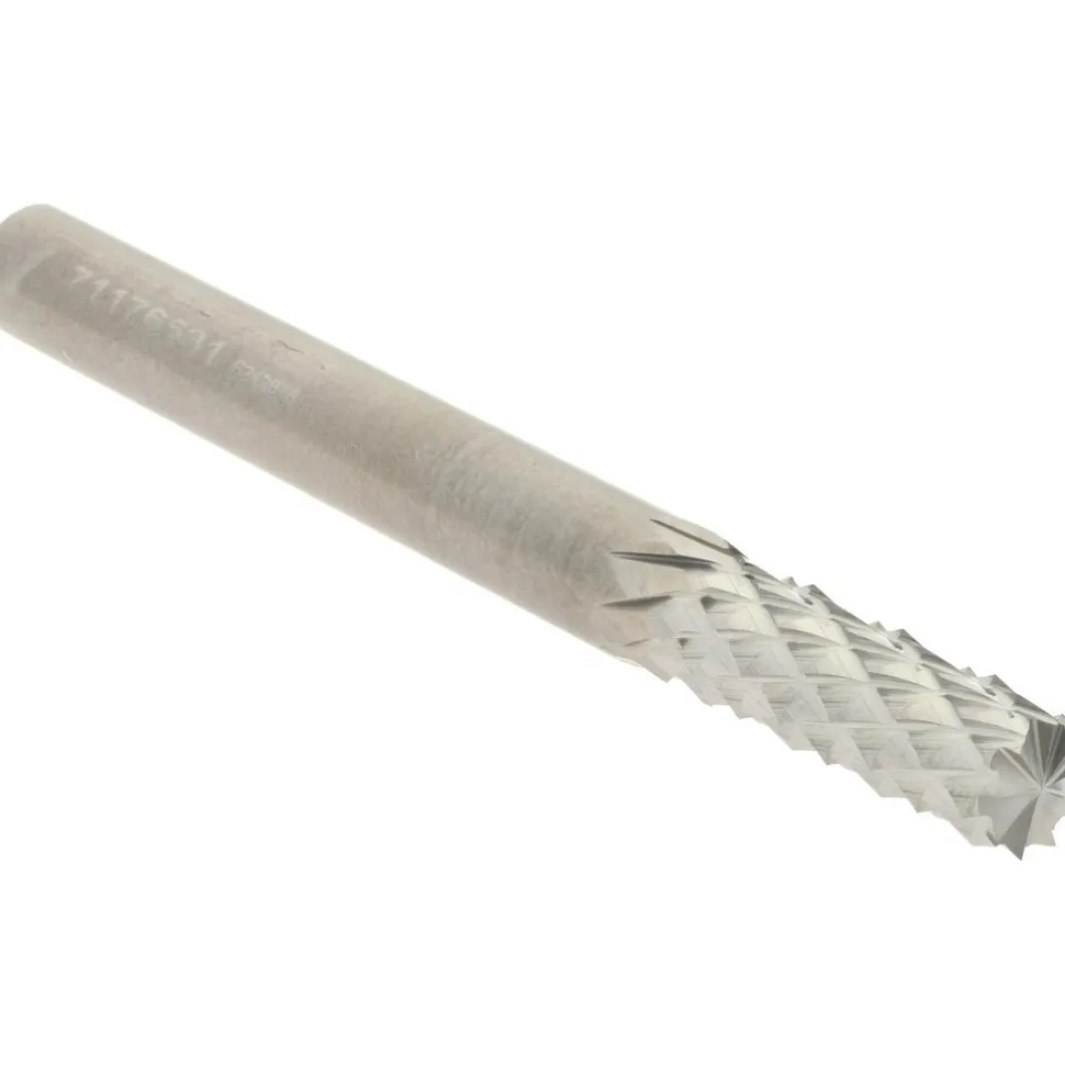 Diamond-Pattern Router Bit: 1/4" Dia, 3/4" LOC, 1/4" Shank Dia, Burr End