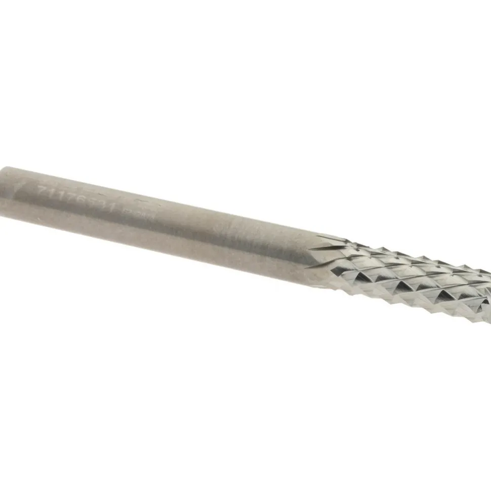 Diamond-Pattern Router Bit: 1/4" Dia, 3/4" LOC, 1/4" Shank Dia, Burr End