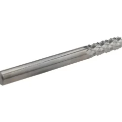 Diamond-Pattern Router Bit: 1/4" Dia, 3/4" LOC, 1/4" Shank Dia, End Mill End