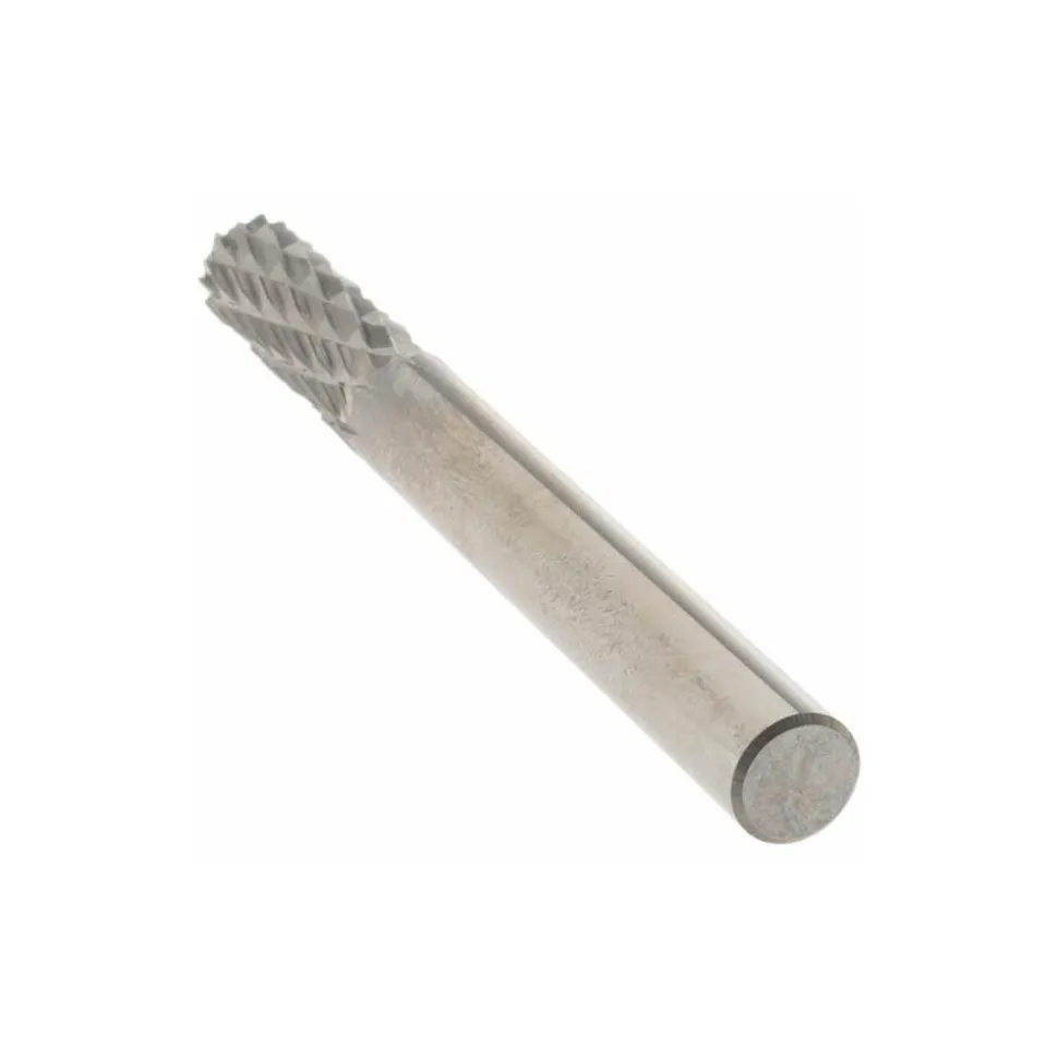 Diamond-Pattern Router Bit: 1/4" Dia, 3/4" LOC, 1/4" Shank Dia, End Mill End
