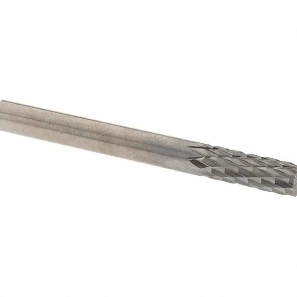 Diamond-Pattern Router Bit: 1/4" Dia, 3/4" LOC, 1/4" Shank Dia, End Mill End