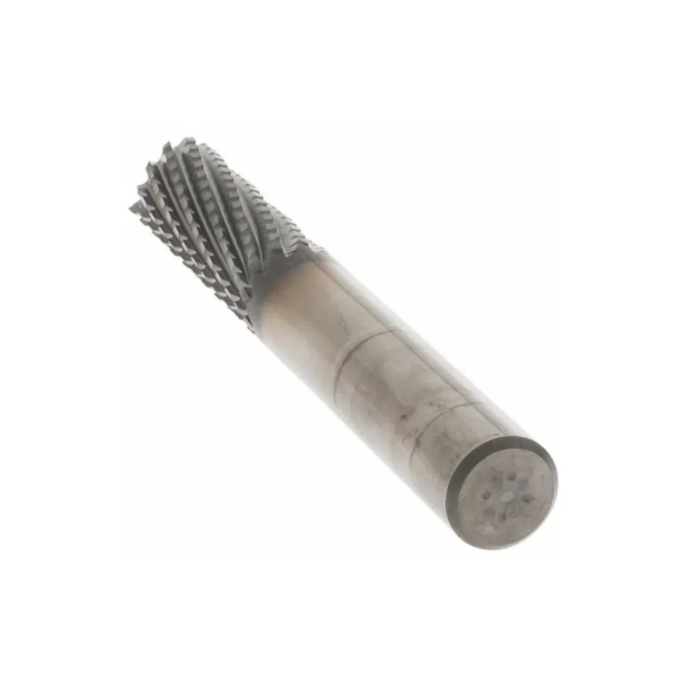 Diamond-Pattern Router Bit: 3/8" Dia, 1-1/8" LOC, 3/8" Shank Dia, End Mill End