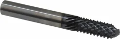 Diamond-Pattern Router Bit: 3/8" Dia, 1" LOC, 3/8" Shank Dia, Drill Point End