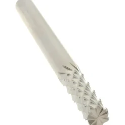 Diamond-Pattern Router Bit: 1/4" Dia, 1" LOC, 1/4" Shank Dia, Burr End