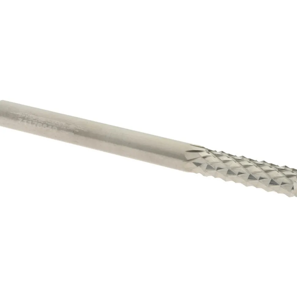 Diamond-Pattern Router Bit: 1/4" Dia, 1" LOC, 1/4" Shank Dia, Burr End
