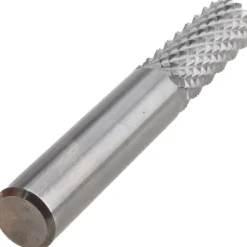 Diamond-Pattern Router Bit: 3/8" Dia, 1" LOC, 3/8" Shank Dia, Burr End