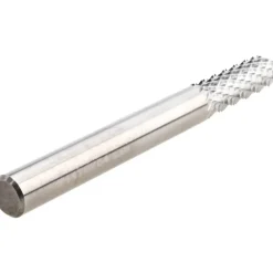 Diamond-Pattern Router Bit: 1/4" Dia, 3/4" LOC, 1/4" Shank Dia, Drill Point End