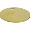 1-1/2" Dia, Round, Brass Blank Metal Tag