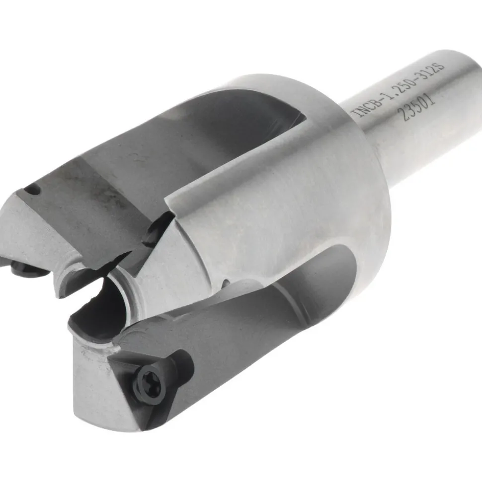 1-1/4" Dia, 1/2" Shank Dia, 3 Insert Indexable Counterbore