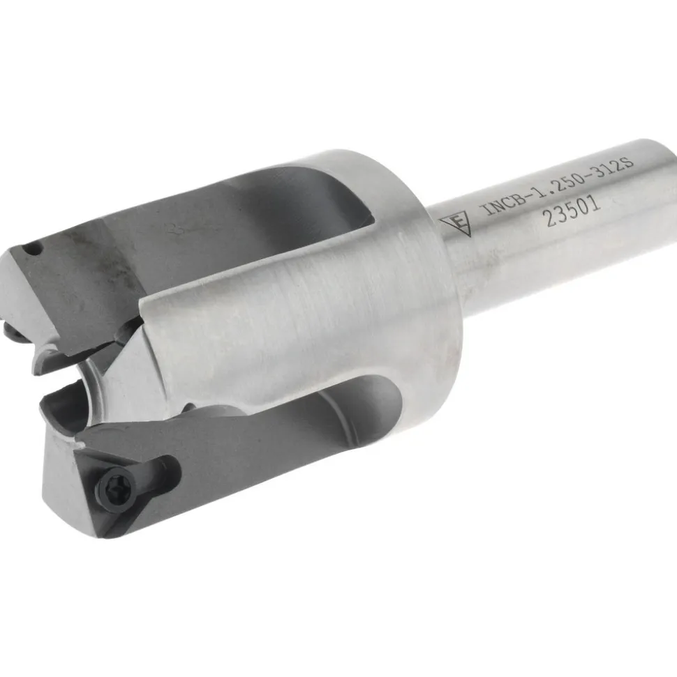 1-1/4" Dia, 1/2" Shank Dia, 3 Insert Indexable Counterbore