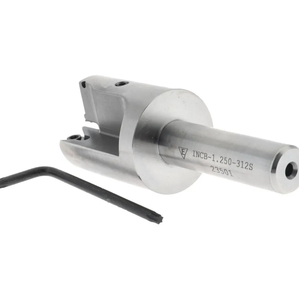 1-1/4" Dia, 1/2" Shank Dia, 3 Insert Indexable Counterbore