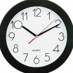 7-3/4" Dia, White Face, Dial Wall Clock