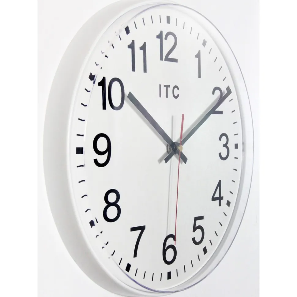 11-1/2" Dia, White Face, Dial Wall Clock