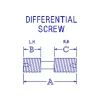 Differential Screw for Indexables: 3/32" Hex Socket, #10-32 Thread