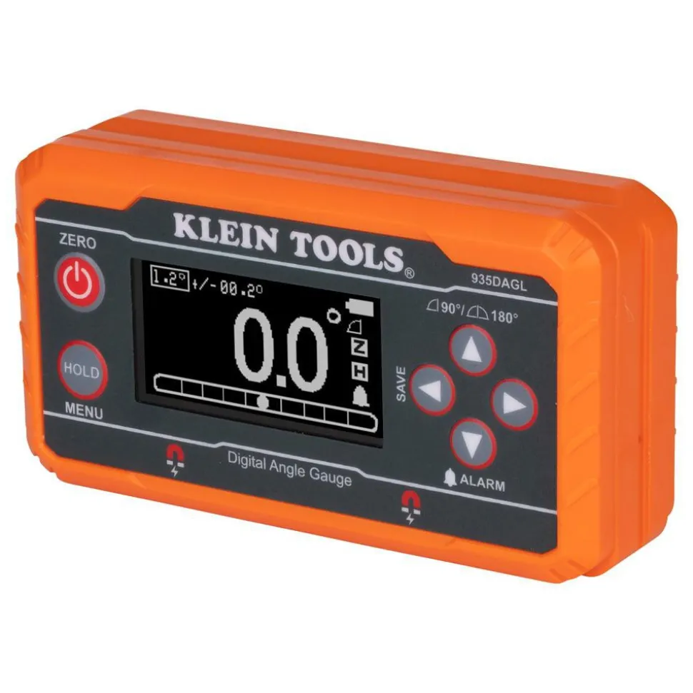 Digital & Dial Protractors: Style: Digital; Minimum Angle Measurement: 90; Maximum Angle Measurement: 180; Measuring Range (Degrees): 360.00
