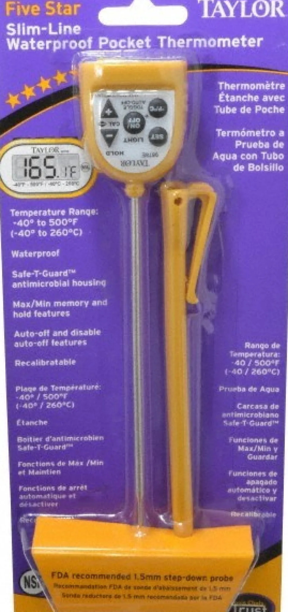 Digital Dual Input Digital Thermometer: 500 ° F
