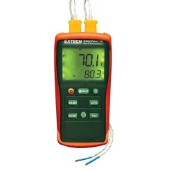 Digital Easy View Dual Input Thermometer: 1,999 ° F, K Thermocouple Sensor
