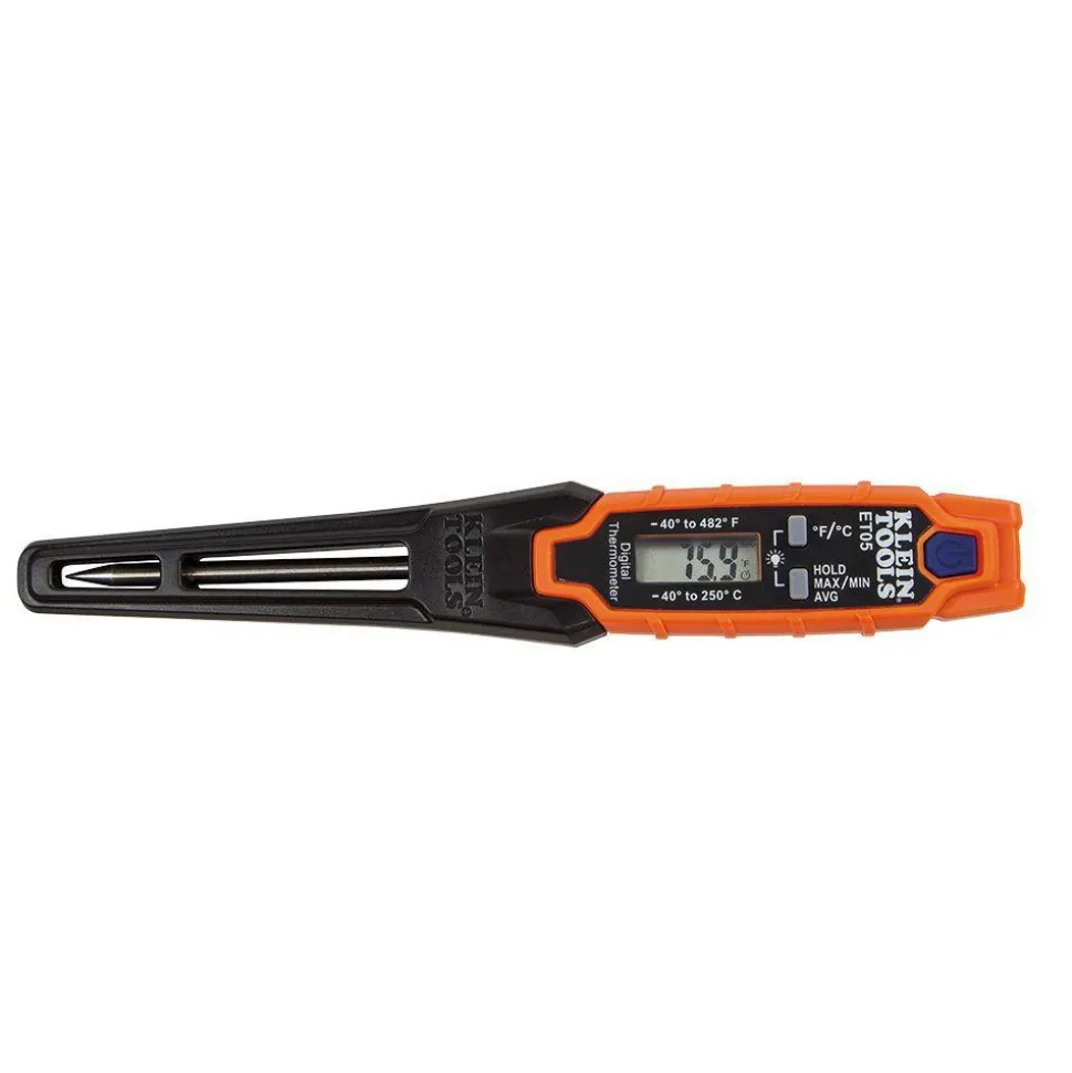 Digital Panel Thermometer: 482 ° F, Stainless Steel Probe Sensor