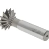 Double Angle Milling Cutter: 60 °, 1-1/2" Cut Dia, 1/2" Cut Width, 5/8" Shank Dia, High Speed Steel