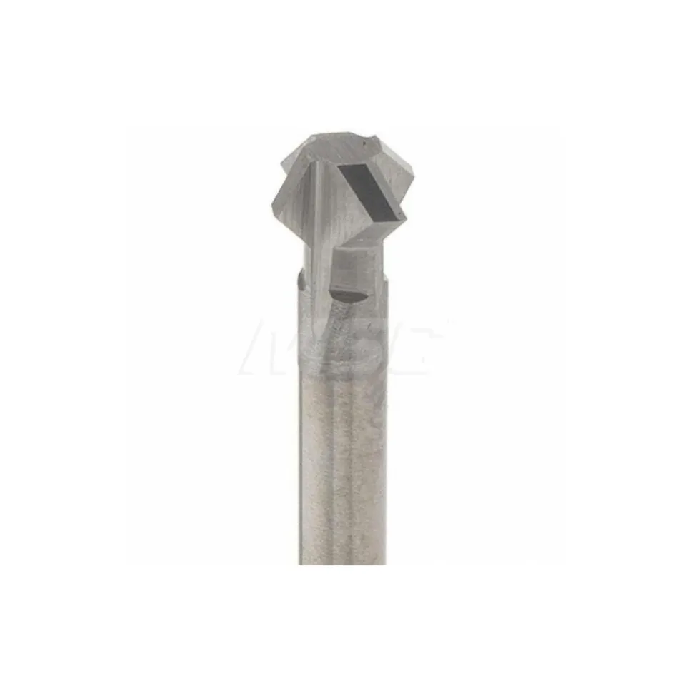 Double Angle Milling Cutter: 90 °, 1/4" Cut Dia, 1/8" Cut Width, 1/4" Shank Dia, Solid Carbide