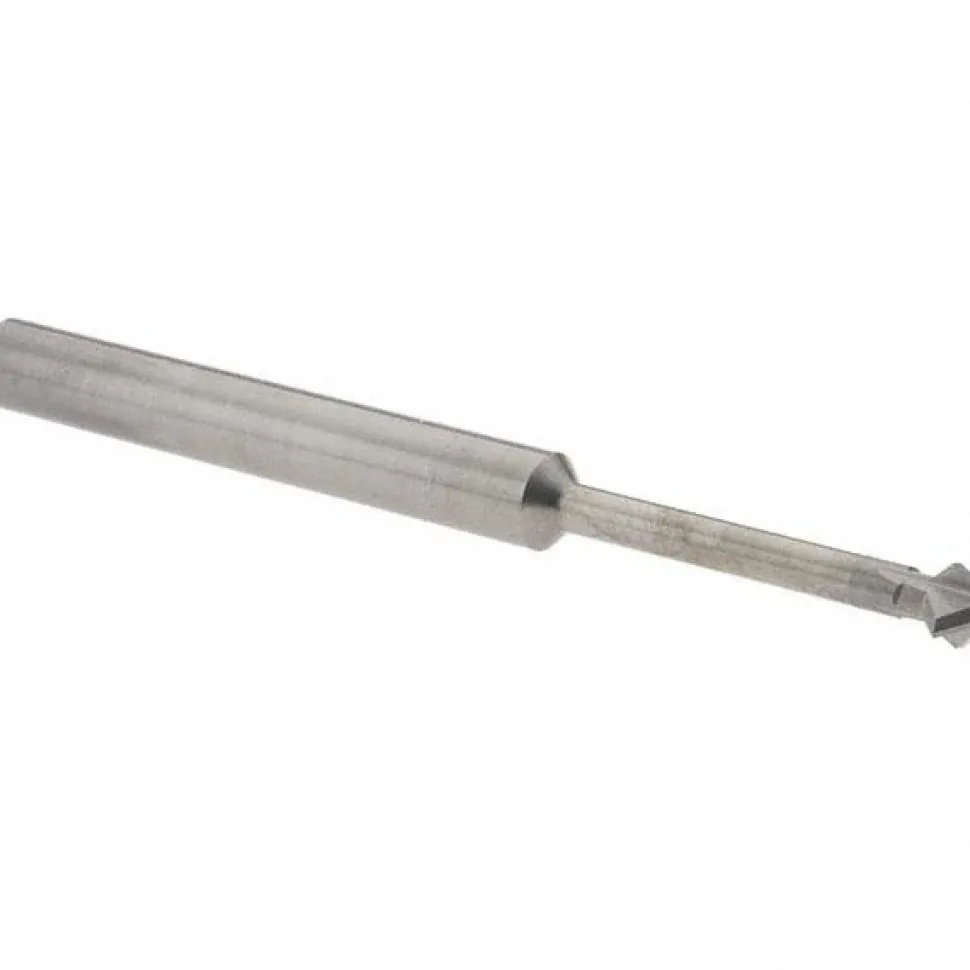 Double Angle Milling Cutter: 90 °, 1/4" Cut Dia, 1/8" Cut Width, 1/4" Shank Dia, Solid Carbide