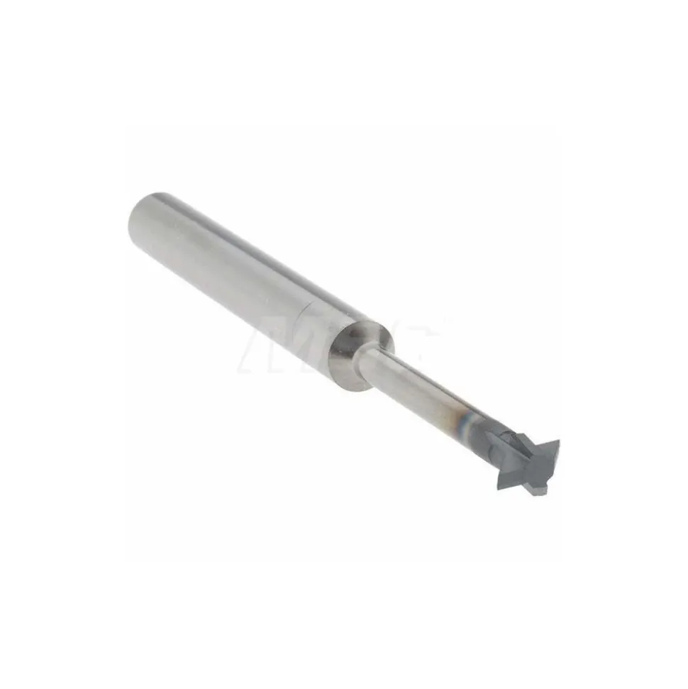 Double Angle Milling Cutter: 90 °, 1/4" Cut Dia, 1/8" Cut Width, 1/4" Shank Dia, Solid Carbide