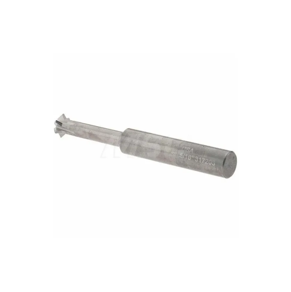 Double Angle Milling Cutter: 90 °, 5/16" Cut Dia, 1/8" Cut Width, 5/16" Shank Dia, Solid Carbide
