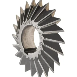 Double Angle Milling Cutter: 45 °, 3" Cut Dia, 5/8" Cut Width, 1" Arbor Hole, High Speed Steel