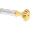 Double Angle Milling Cutter: 90 °, 1" Cut Dia, 3/8" Cut Width, 1/2" Shank Dia, High Speed Steel