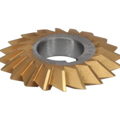Double Angle Milling Cutter: 60 °, 2-3/4" Cut Dia, 1/2" Cut Width, 1" Arbor Hole, High Speed Steel