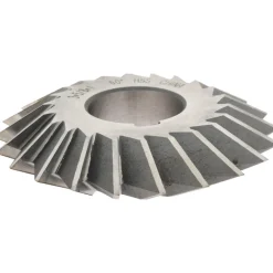 Double Angle Milling Cutter: 60 °, 3" Cut Dia, 5/8" Cut Width, 1" Arbor Hole, High Speed Steel
