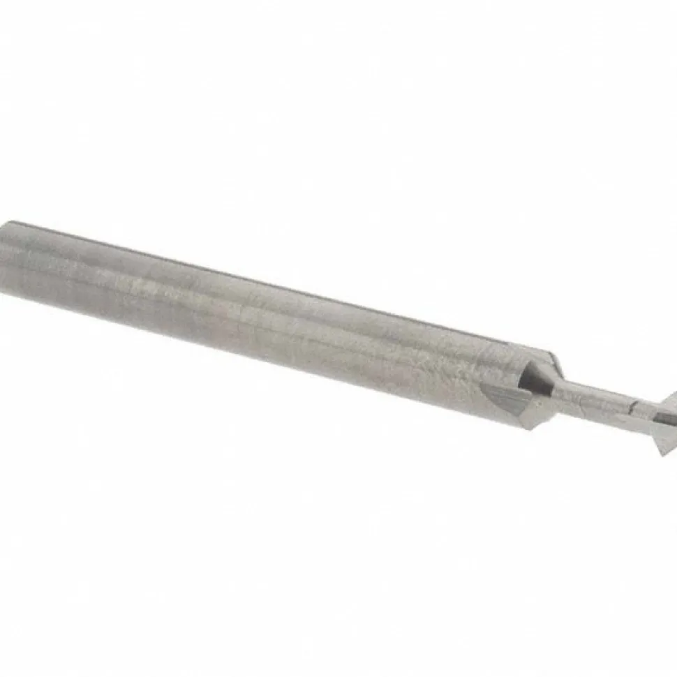 Double Angle Milling Cutter: 90 °, 5/32" Cut Dia, 5/64" Cut Width, 3/16" Shank Dia, Solid Carbide