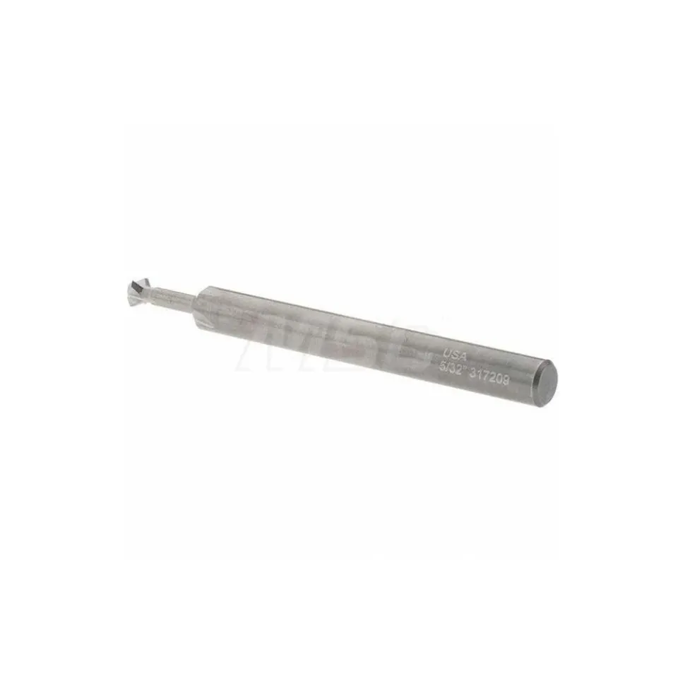 Double Angle Milling Cutter: 90 °, 5/32" Cut Dia, 5/64" Cut Width, 3/16" Shank Dia, Solid Carbide