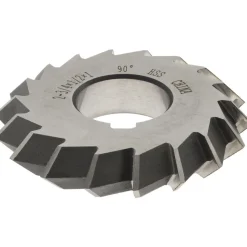 Double Angle Milling Cutter: 90 °, 2-3/4" Cut Dia, 1/2" Cut Width, 1" Arbor Hole, High Speed Steel