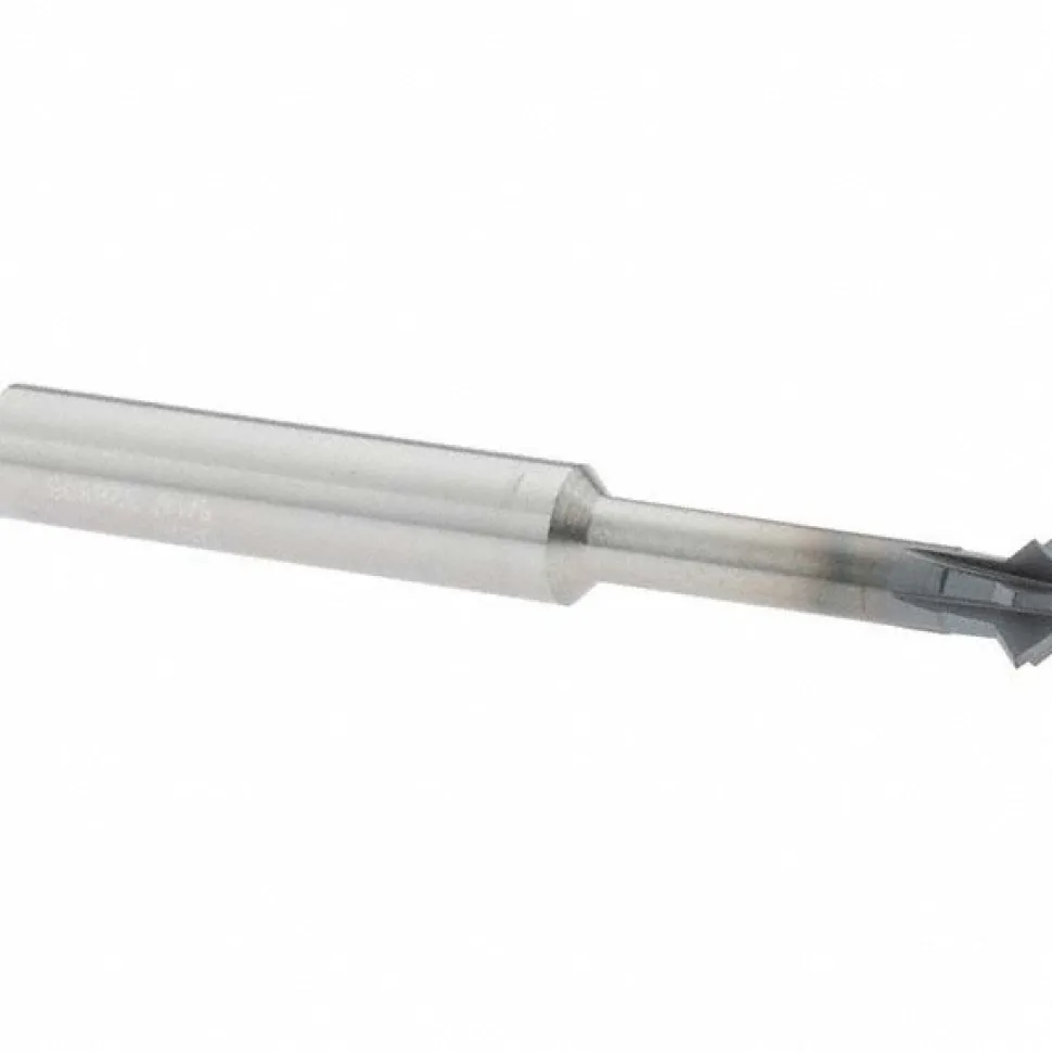 Double Angle Milling Cutter: 90 °, 5/16" Cut Dia, 1/8" Cut Width, 5/16" Shank Dia, Solid Carbide