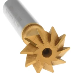Double Angle Milling Cutter: 60 °, 3/4" Cut Dia, 3/16" Cut Width, 3/8" Shank Dia, High Speed Steel