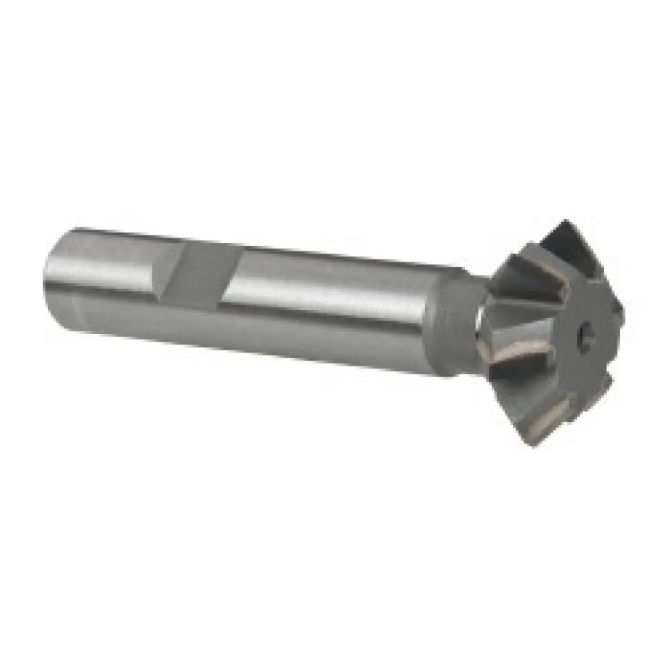 Double Angle Milling Cutter: 90 °, 1" Cut Dia, 3/8" Cut Width, 1/2" Shank Dia, Carbide Tipped