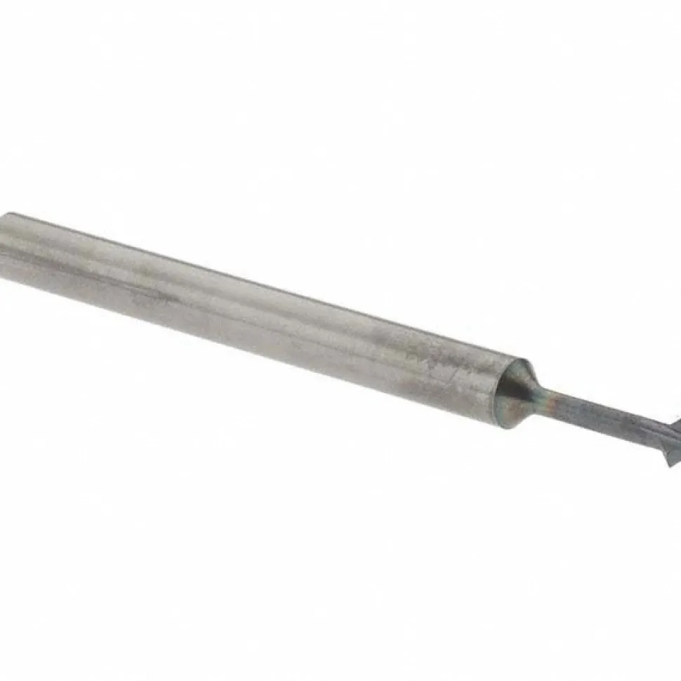Double Angle Milling Cutter: 90 °, 3/32" Cut Dia, 3/64" Cut Width, 1/8" Shank Dia, Solid Carbide