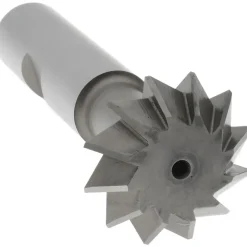Double Angle Milling Cutter: 90 °, 1" Cut Dia, 3/8" Cut Width, 1/2" Shank Dia, Cobalt