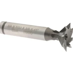 Dovetail Cutter: 45 °, 3/4" Cut Dia, 7/32" Cut Width, Cobalt
