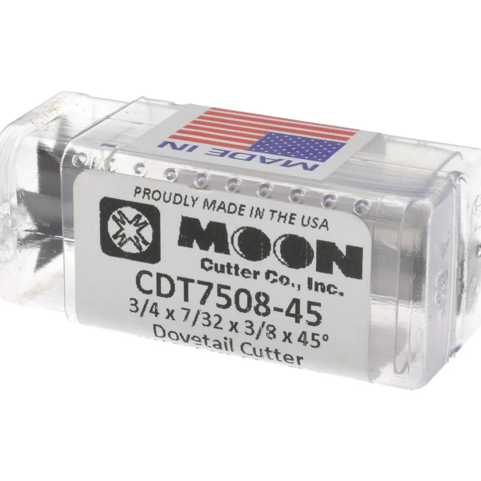 Dovetail Cutter: 45 °, 3/4" Cut Dia, 7/32" Cut Width, Cobalt