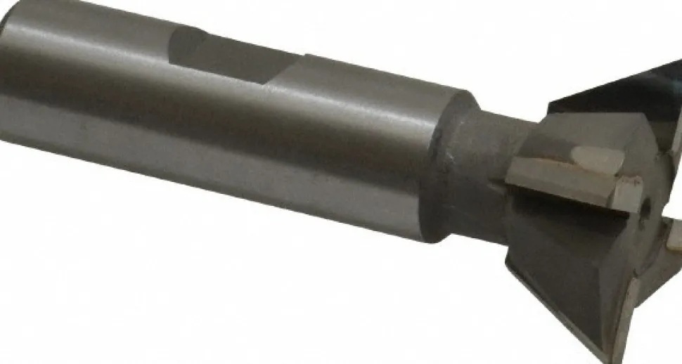 Dovetail Cutter: 60 °, 1-1/4" Cut Dia, 1/2" Cut Width, Carbide Tipped