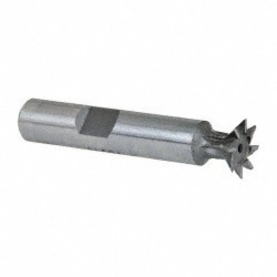 Dovetail Cutter: 45 °, 1/2" Cut Dia, 1/8" Cut Width, Cobalt
