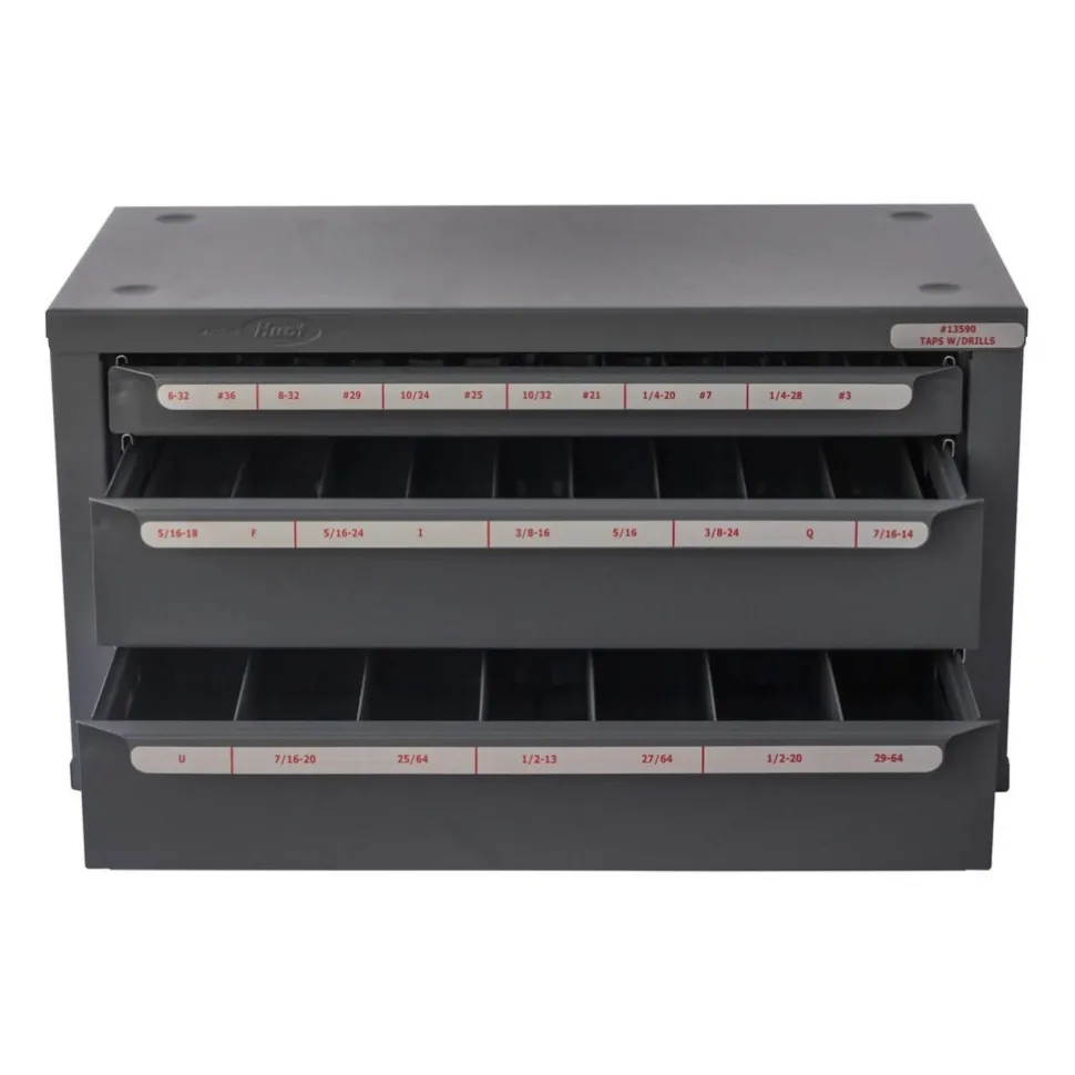 3 Drawer, #6-32 to 1/2-20 Tap Storage