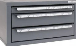 3 Drawer, 1/4-20 to 1-14 UNC, UNF Tap Storage